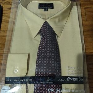 Colours cream dress shirt with tie